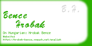 bence hrobak business card